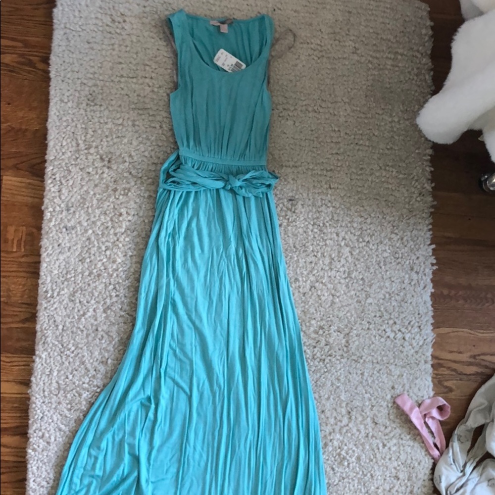 F21 teal maxi dress